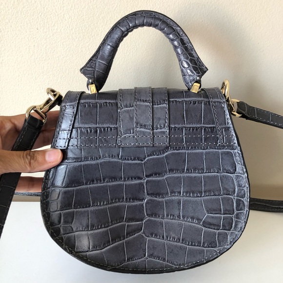 Demellier London The Venice Bag Blue Embossed Crocodile Leather Crossbody bag - Picture 5 of 13